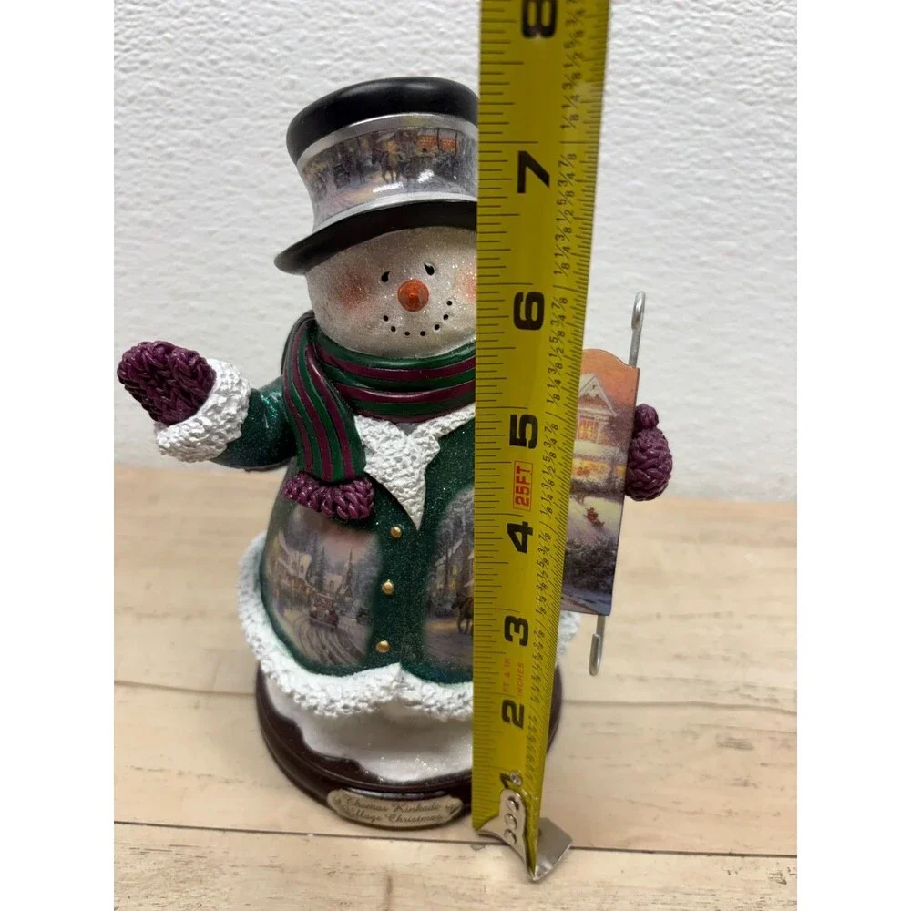 2004 Thomas Kinkade Village Christmas Snowman Bradford Collection